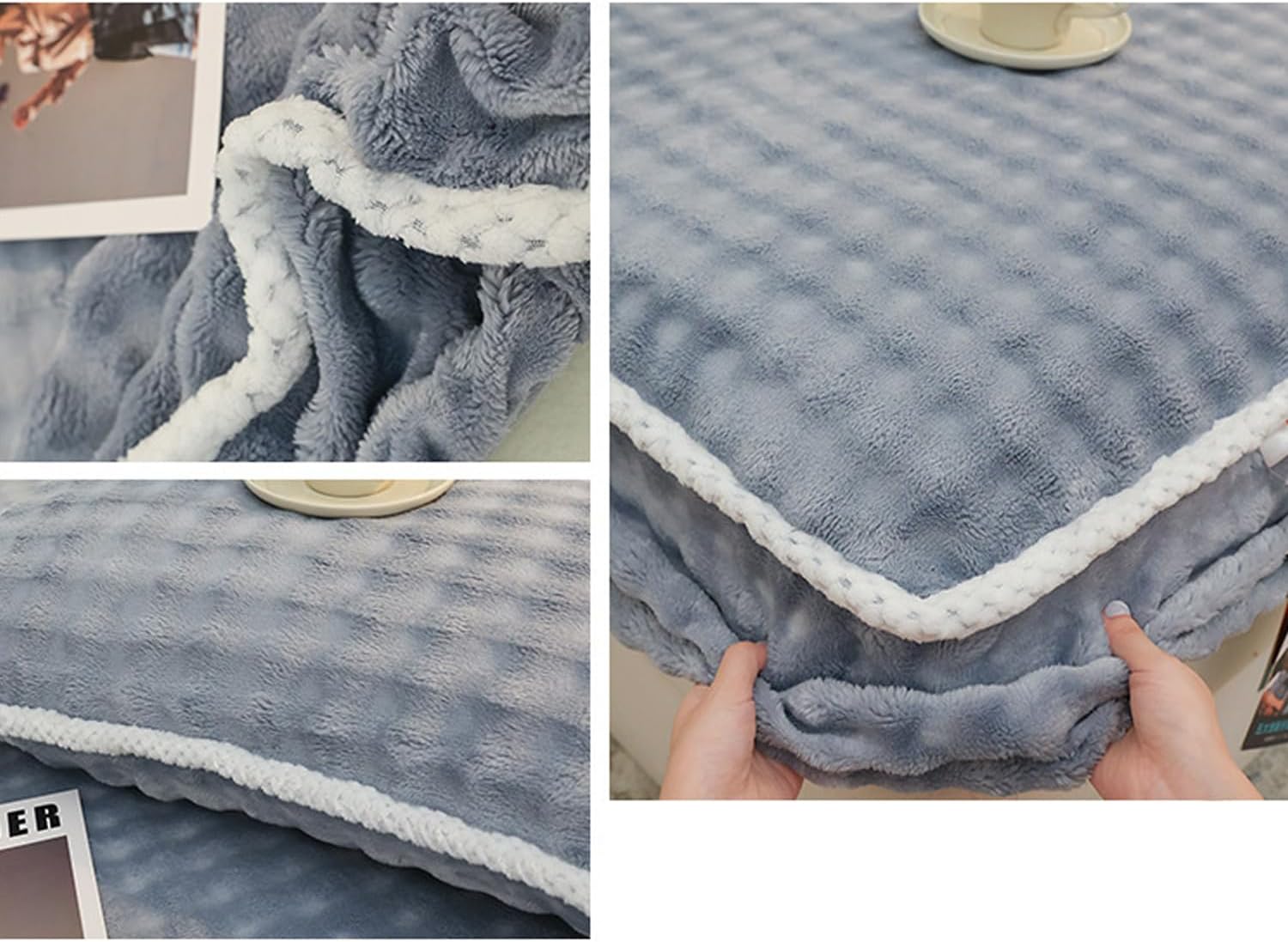 Luxury Mattress Covers Thicken Velvet Mattress Protector Queen Size Fitted Sheet Twin Bed Non-Slip Protector with 10In Deep Pocket Mattress Pad with Elastic Band,Gray,1.2x2M(Full)