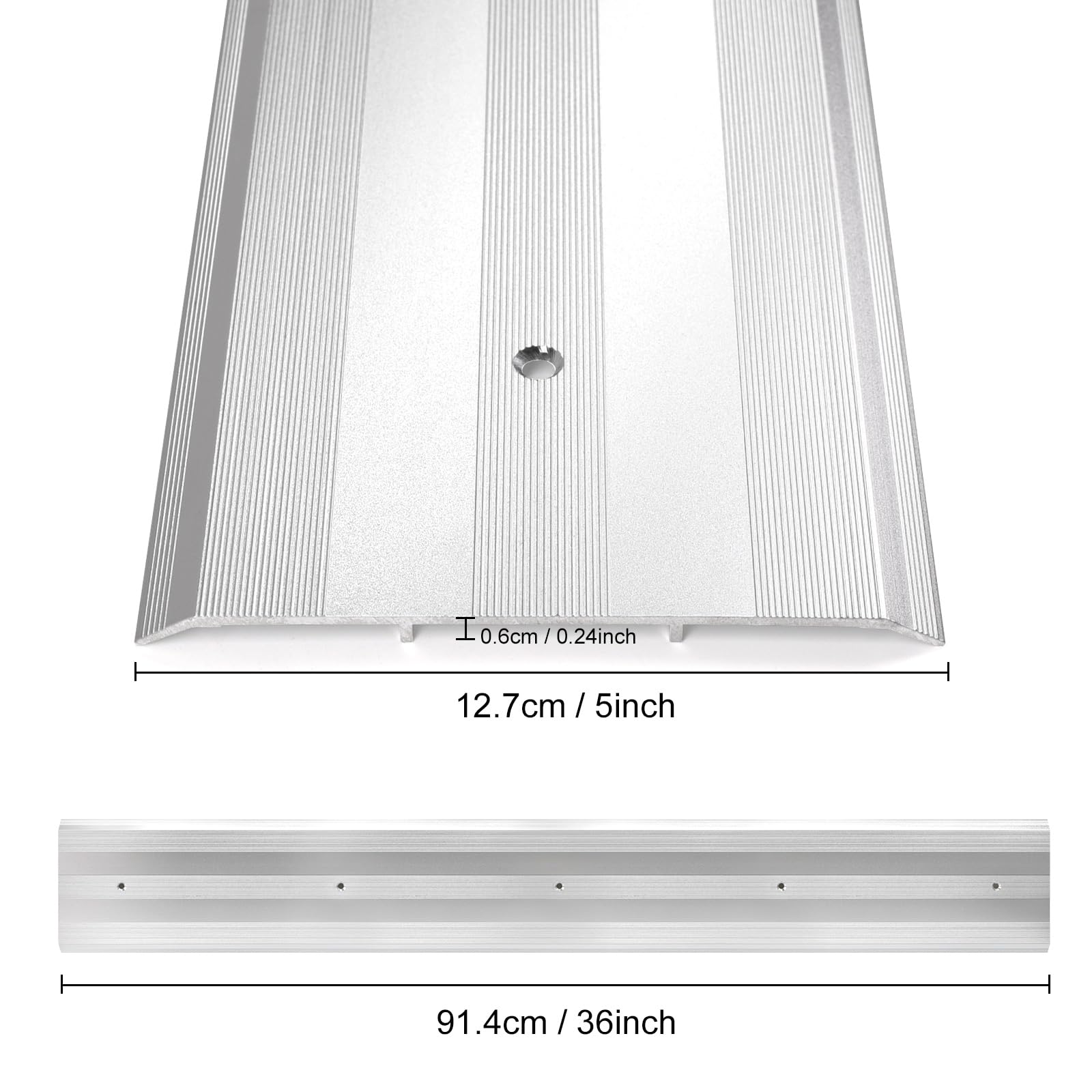 Orechic 5″Wide Sturdy Thicken Aluminum Threshold Strip - Image 2
