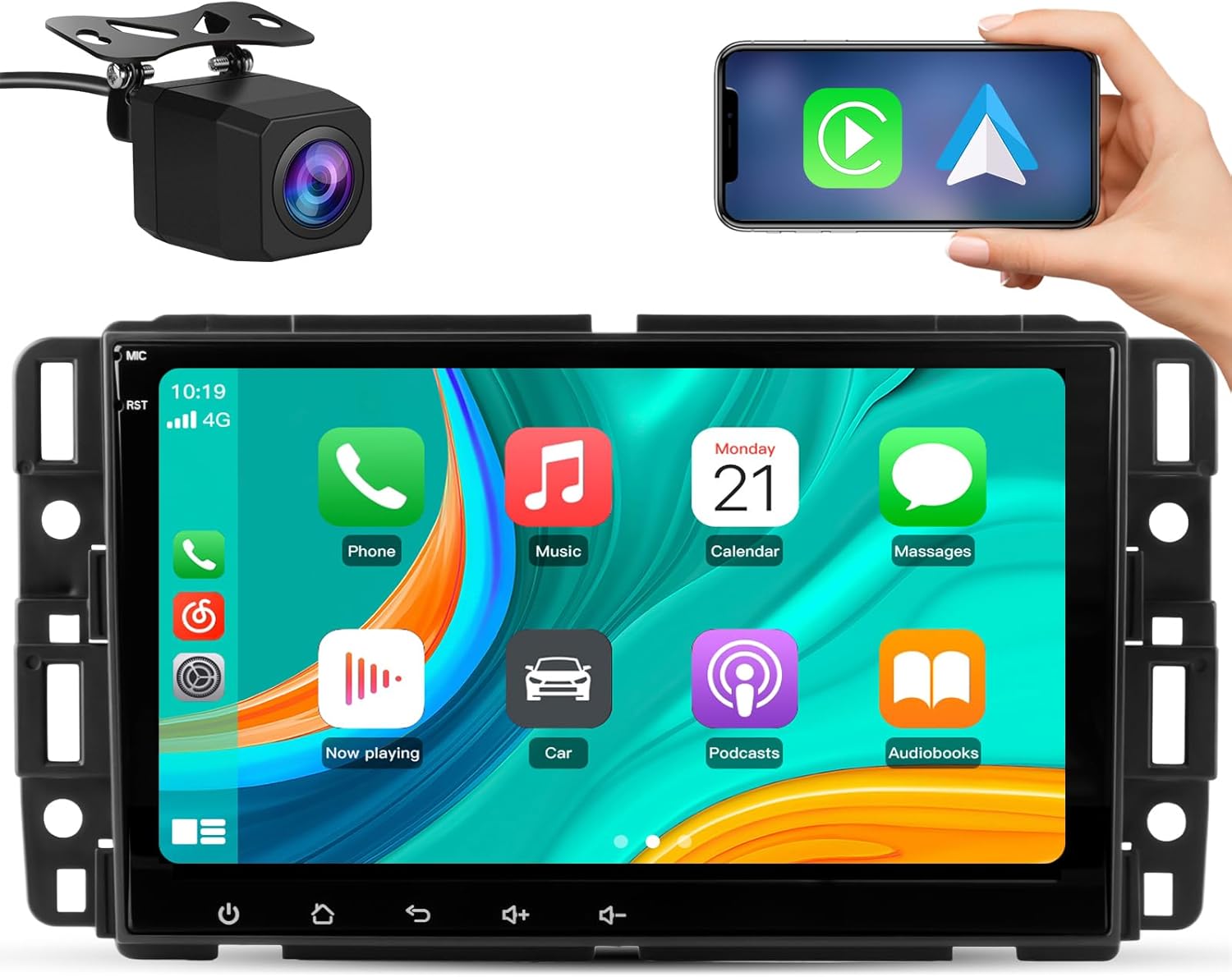 Car Radio Stereo 8 inch Touch Screen for Chevy Silverado GMC Sierra Yukon Buick Android 13 with Wireless CarPlay & Android Auto
