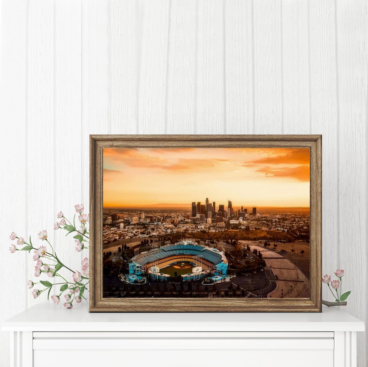 Los Angeles Jigsaw Puzzles for Adults - California Dodger Stadium Puzzles 1000 Piece Wooden Puzzle for Youth Children Challenge Educational Puzzles Games or Toys Colorful Puzzles for Home Decoration