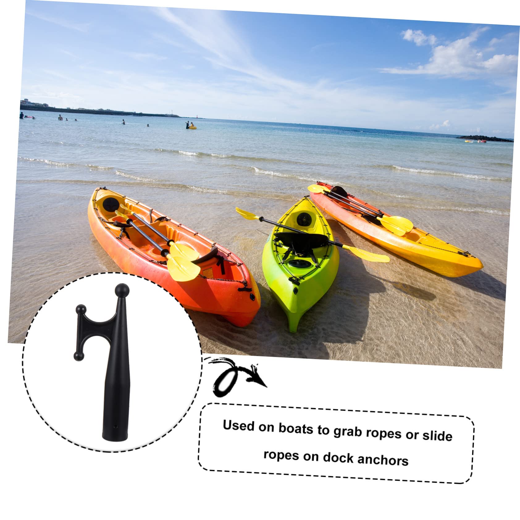 SUPVOX 3pcs Replacement Boat Hook for Yacht Kayak Dinghy Durable Nylon Boat Accessory