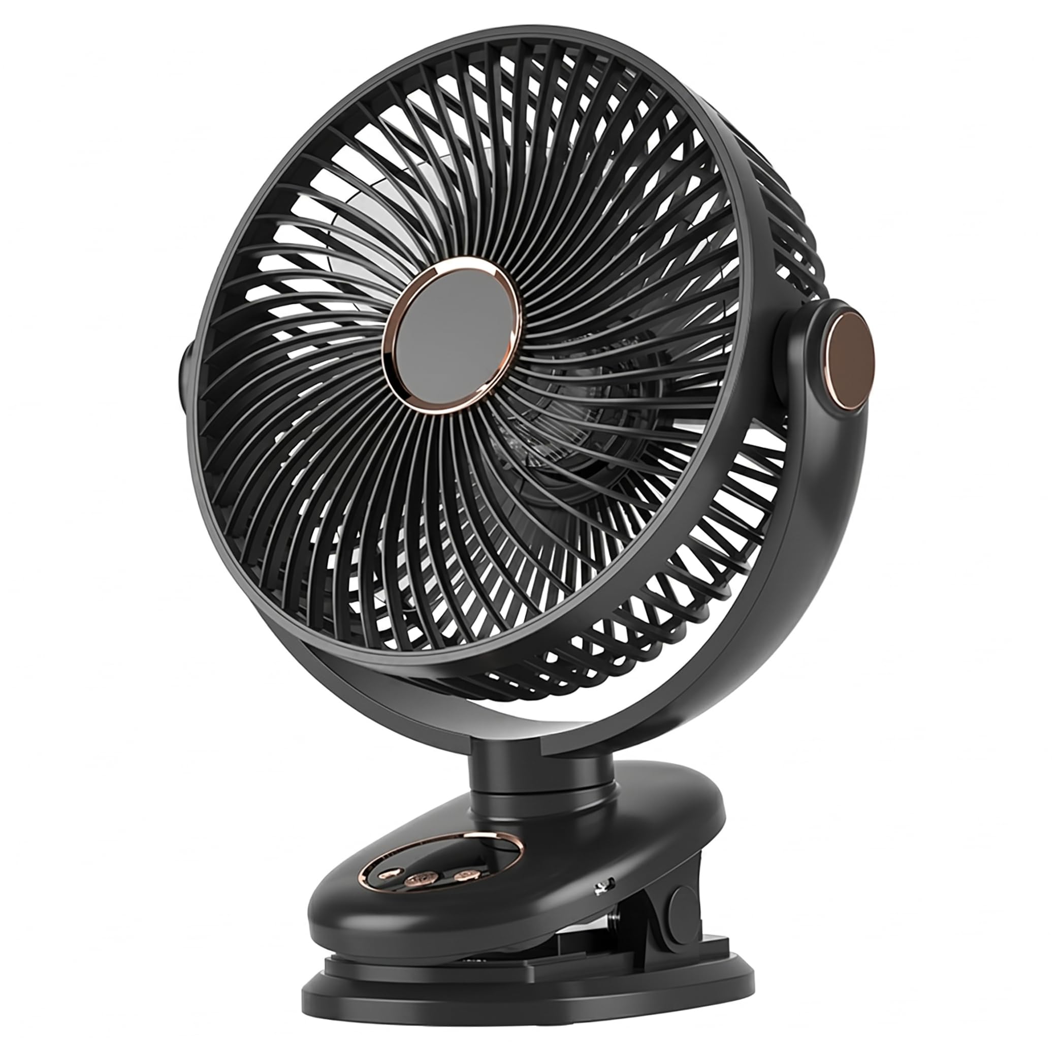 Goutdori Portable Clip on Fan Rechargeable Battery Powered Fan with 3 Speed & 720° Rotation Quiet Portable Fans for Desk Stroller