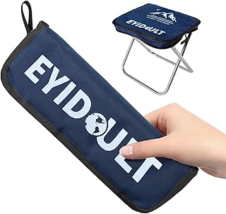 折りたたみ椅子 コンパクト 軽量 アルミ合金 持ち運び アウトドアチェア 収納袋一体型 便利 携帯いす 日本語取扱説明書付き 運動会 お釣り キャンプ 登山 試合観戦 万博(ダークブルー)