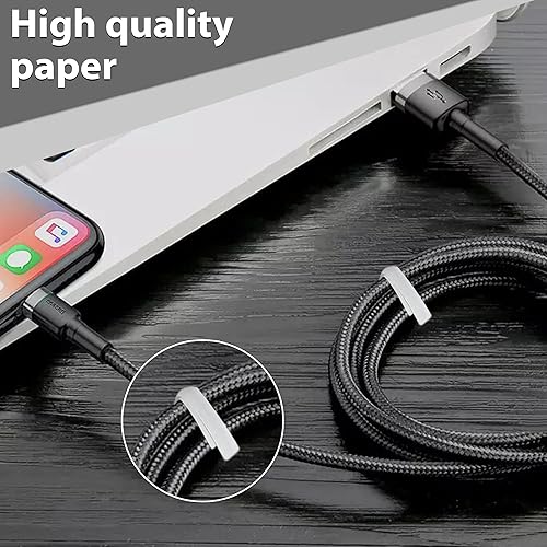 Miniatura 5 de 500 lazos reutilizables de papel blanco para pan, lazos de 5 pulgadas para bolsas, pan, paletas de pastel