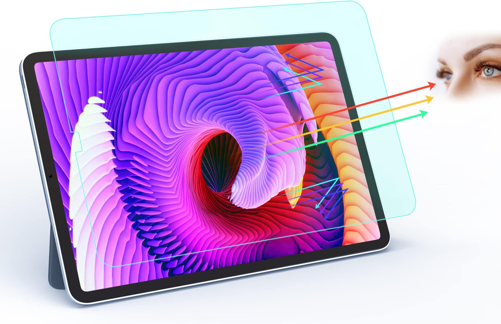 ZOEGAA Anti Blue Light Screen Protector Compatible with iPad Pro 11 (2022&2021&2020&2018)/iPad Air 5th/4th Generation (10.9 Inch), Eye Protection Blue Light Blocking Filter Reduces Digital Eye Strain