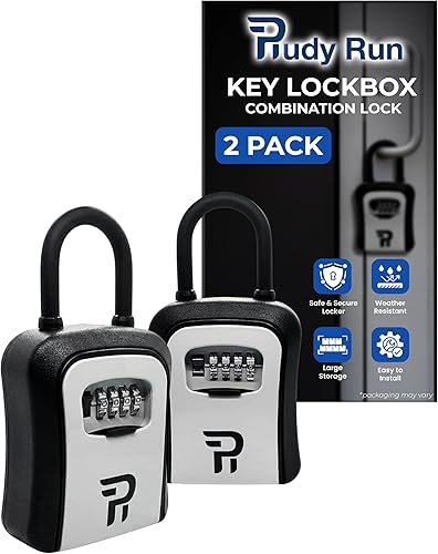 Miniatura 11 de Rudy Run - Caja para llaves con clave para exteriores, con montaje en pared para ocultar las llaves de la casa, caja de seguridad impermeable
