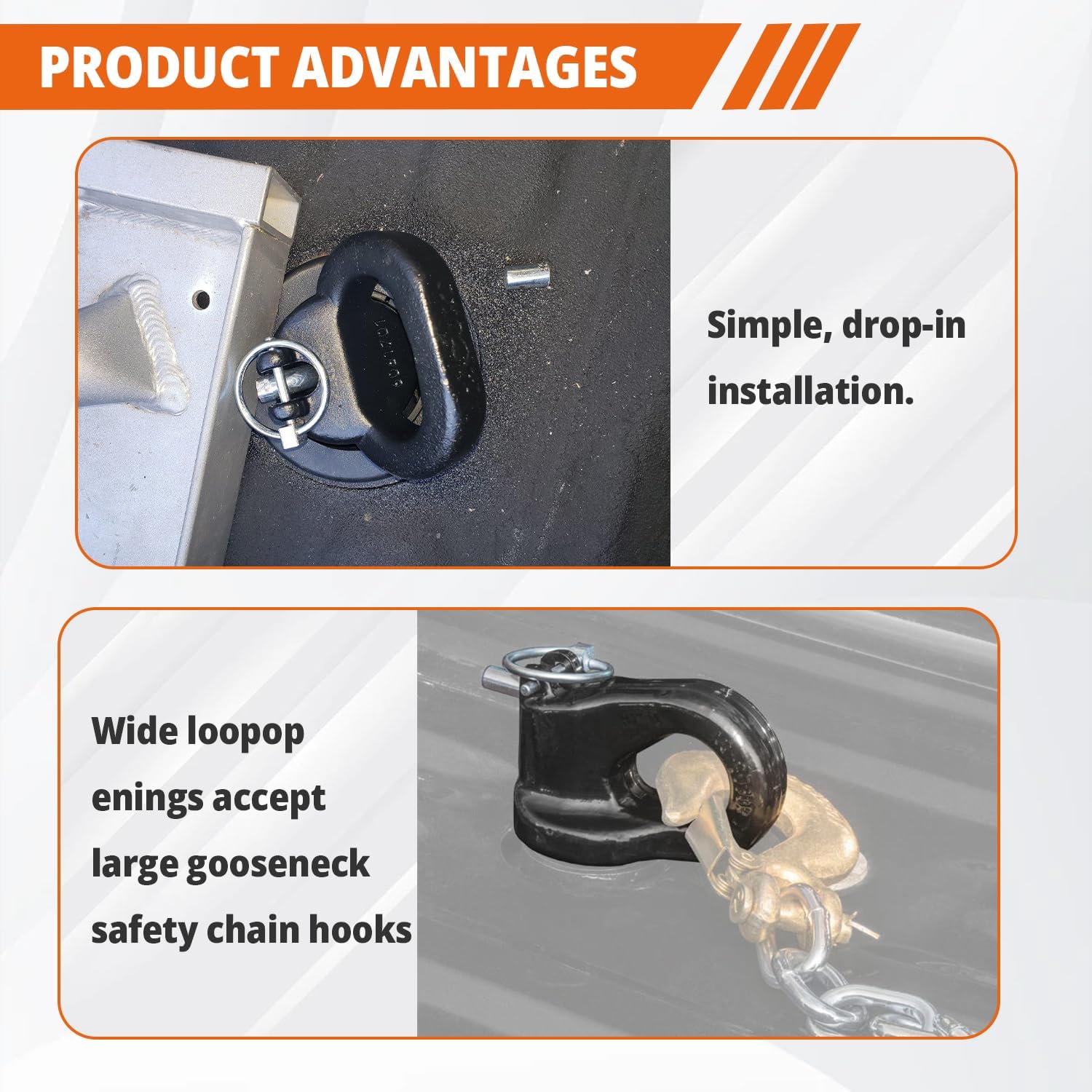 60638 Gooseneck Ball Hitch Kit Puck System fits for 2013-2024 Dodge RAM 2500 3500 2-5/16 Inch,38000 lbs GTW/ 9500 lbs VTW