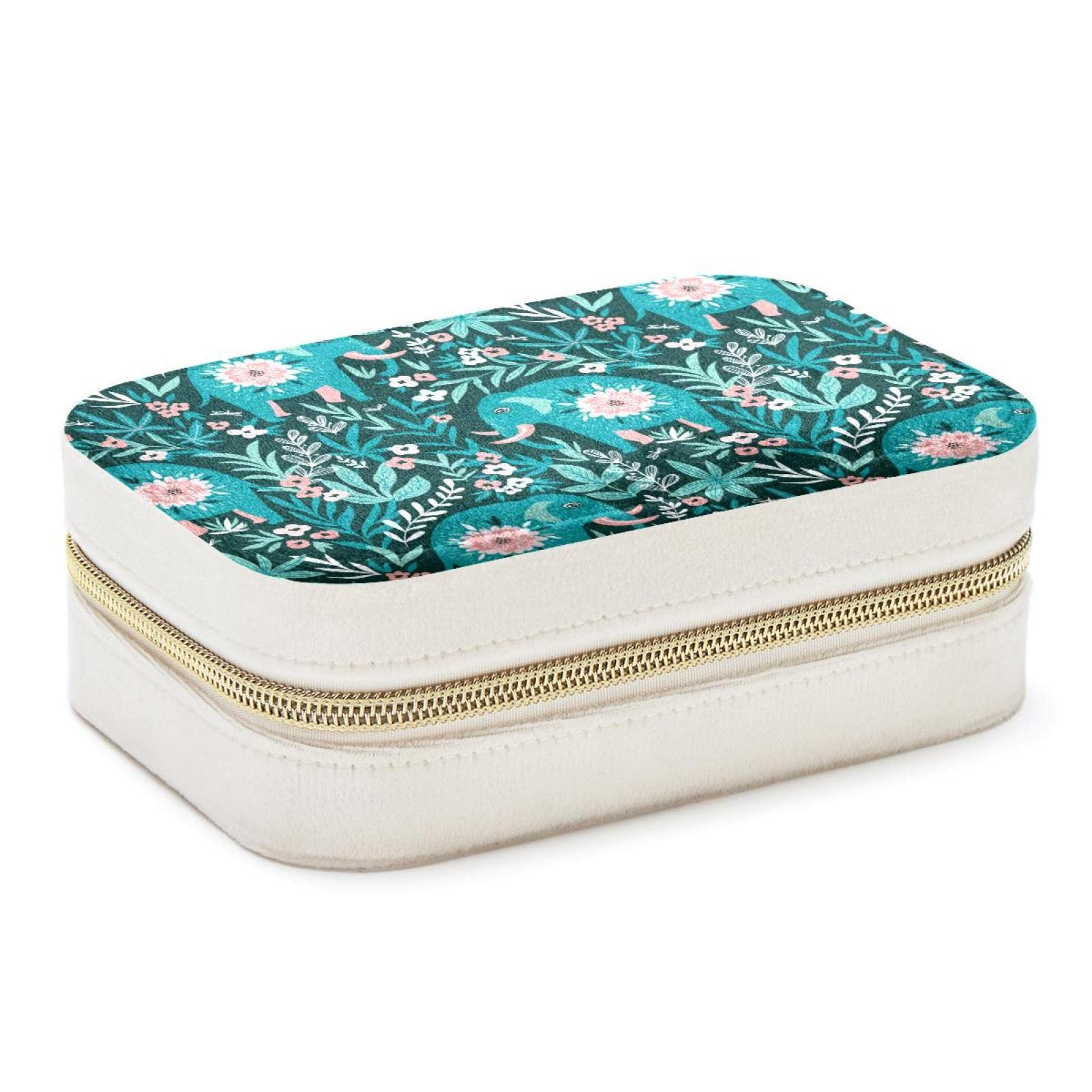 Boîte à bijoux éléphant fleurie pour organiser vos voyages avec style