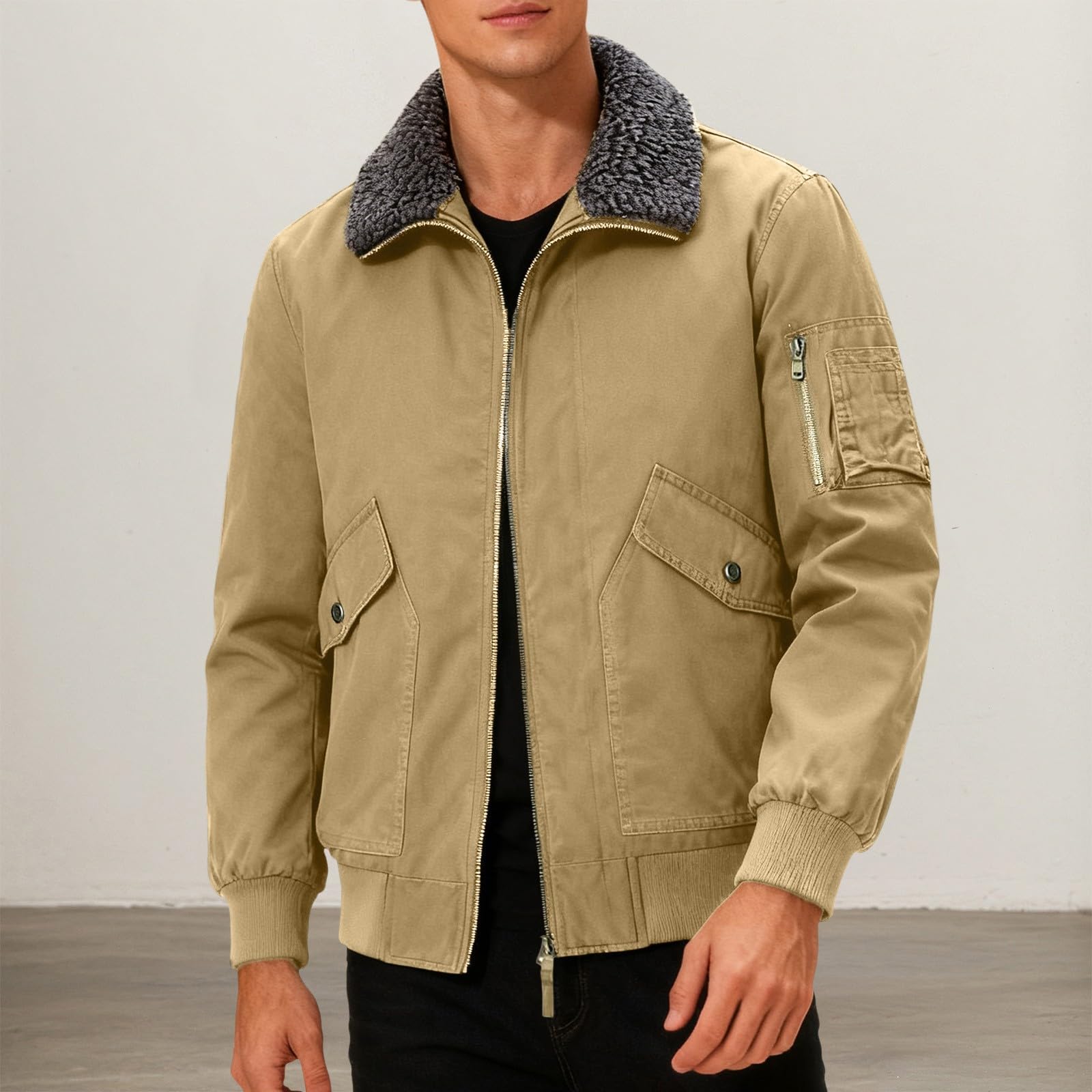 Giacca invernale da uomo in pile, comoda giacca bomber impermeabile, giacca per le mezze stagioni, per escursioni, sport, outdoor, ciclismo, elegante giacca a vento, giacca da trekking, giacca leggera