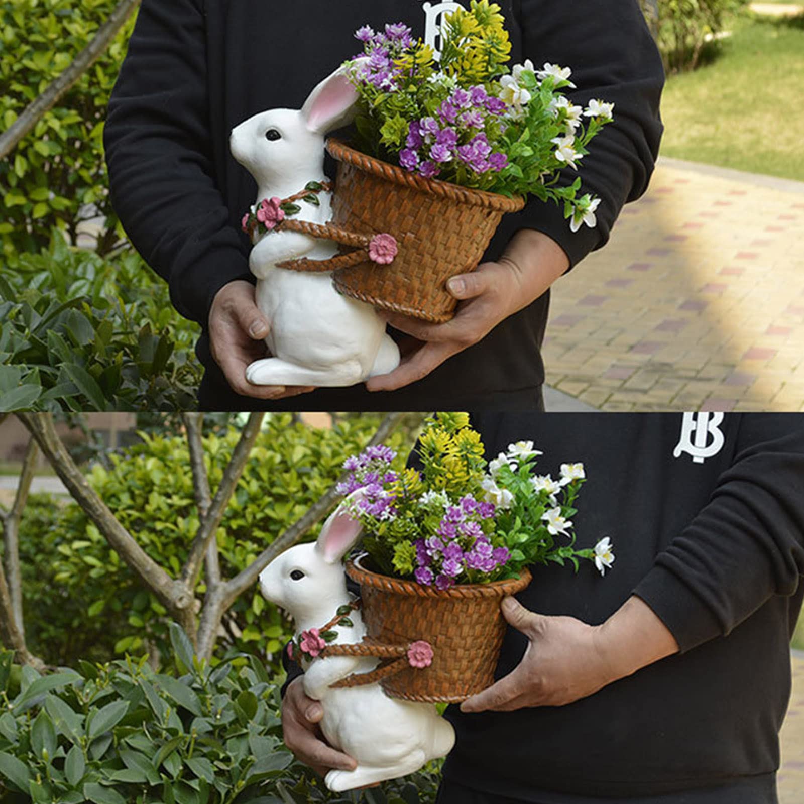 Doniczka na króliki | Doniczka w kształcie zwierząt | Uchwyt na Bonsai do roślin domowych | Doniczki do kwiatów ogrodowych kaktusów powietrznych()