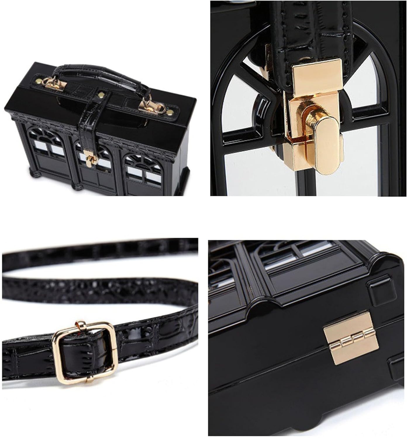 Acrylic House Handbags Crossbody Bags Top Handle Purse Satchel Bag Shoulder Bag for Women