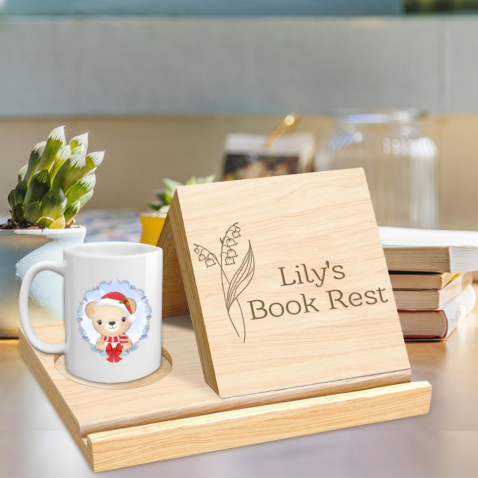Support De Livre Triangulaire En Bois - Repose-Livre Et Organiseur De Bureau