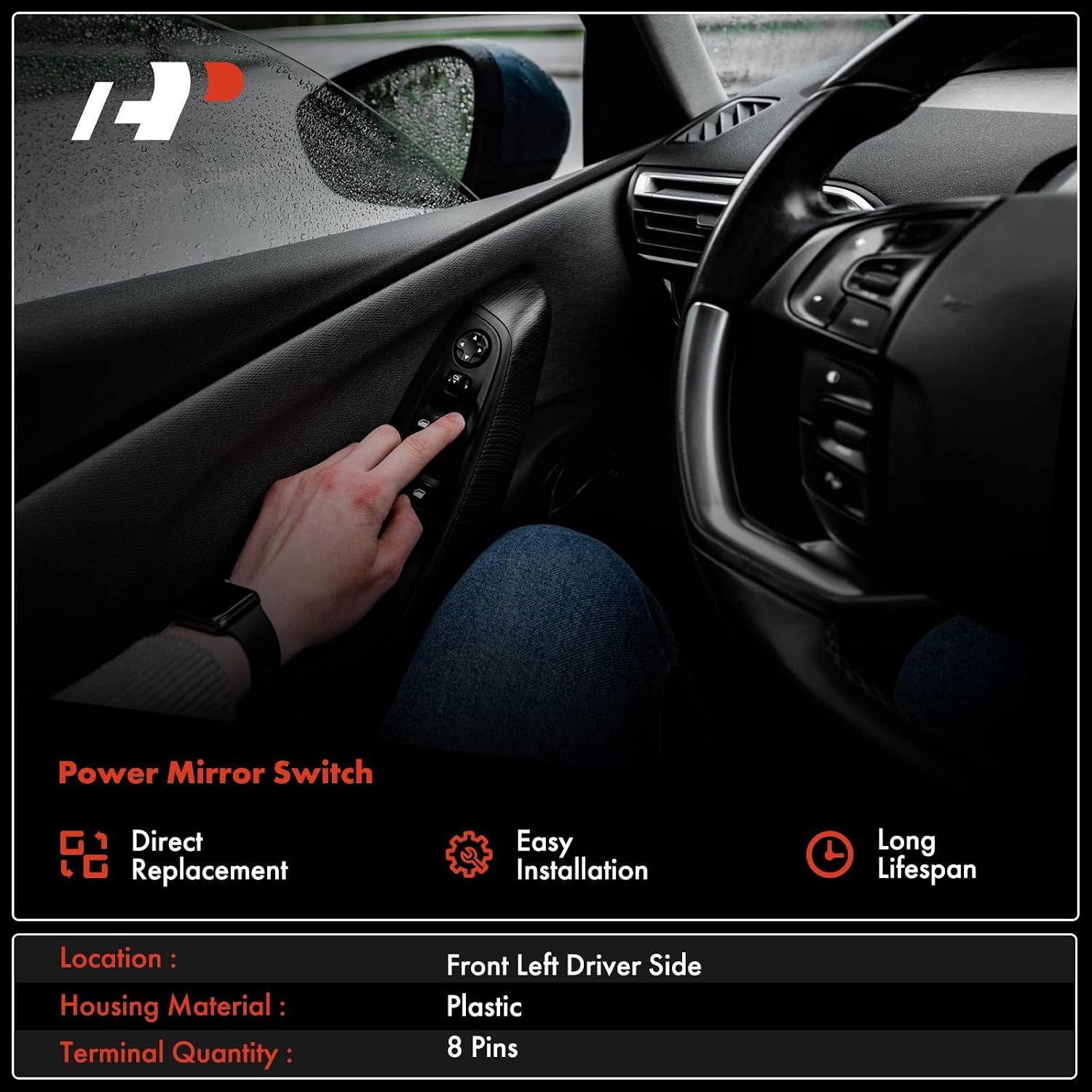 A-Premium Power Mirror Switch Compatible with International Harvester