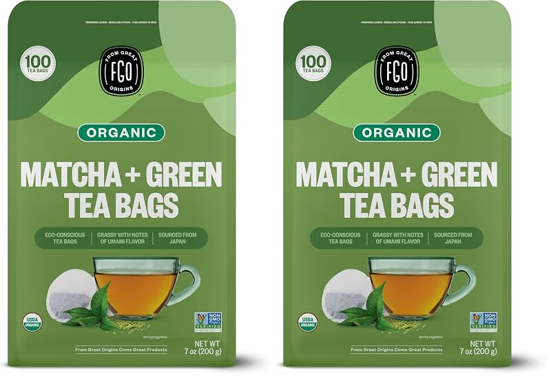 FGO Chá Matcha orgânico em sachês, 200 sachês