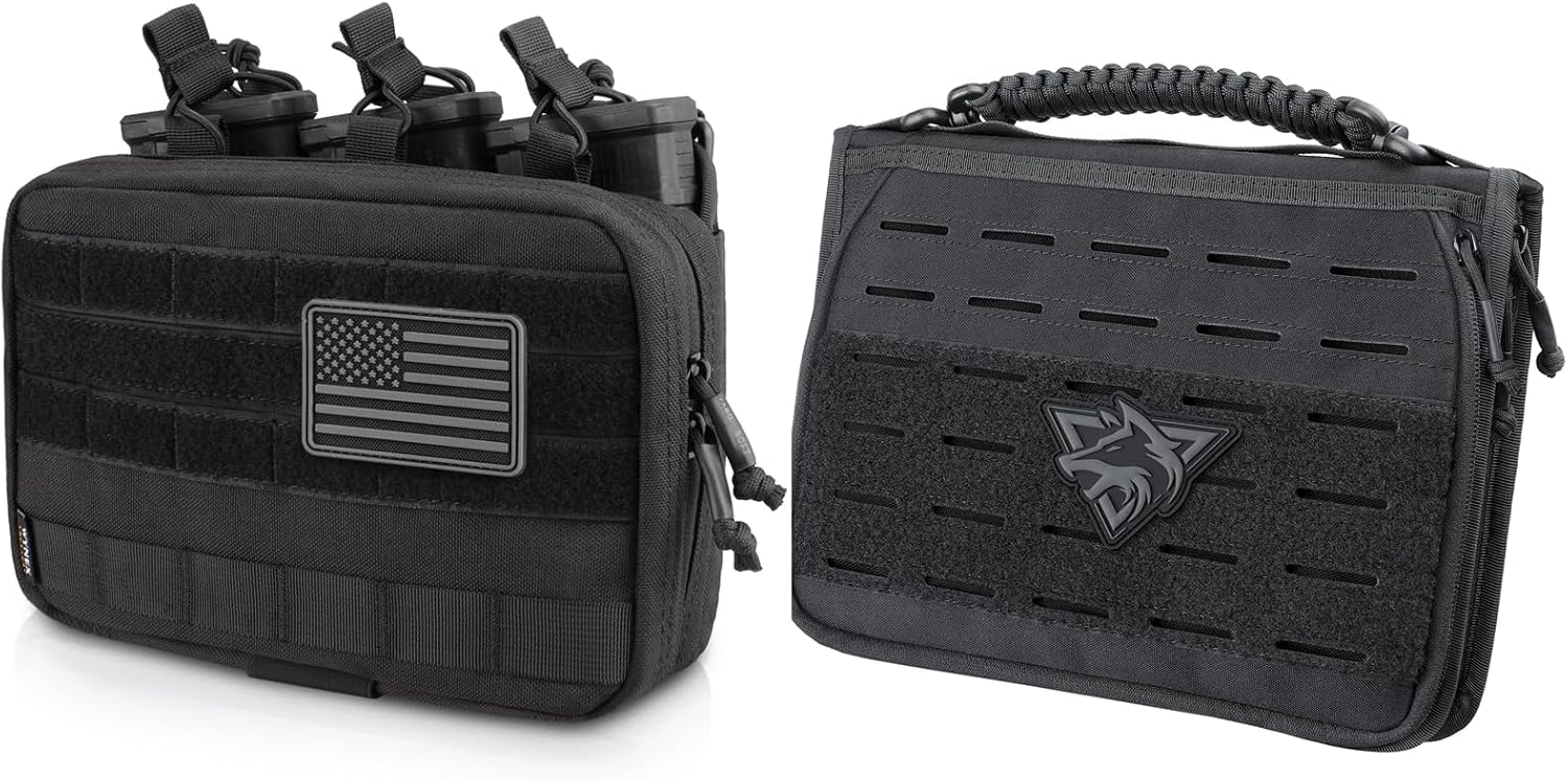 WYNEX Tactical Mag Admin Pouch, Molle Utility Tool Pouch Medical EMT Organizer, WYNEX Tactical Molle Admin Pouch, 11” Tablet Sleeve Carrying Bag, Molle Utility Tool Pouch