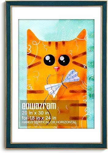 Miniatura 103 de Marco de gamuza de 10 x 13 pulgadas, marco individual, elegante marco verde de 10 x 13 pulgadas con paspartú para fotos de 8.5 x 11 pulgadas, para