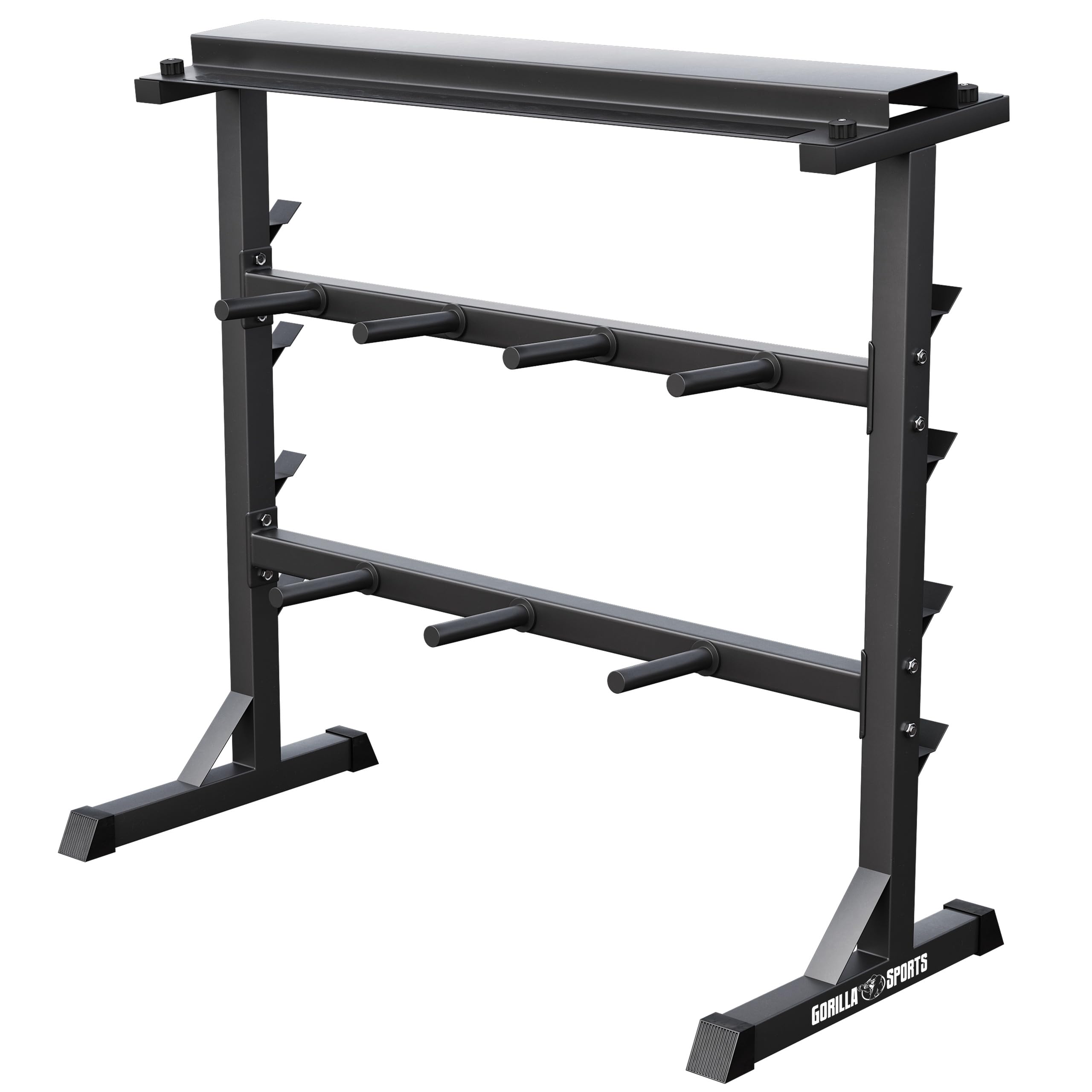 GORILLA SPORTS® Support Halteres - pour Haltères, Dumbbell, Disque 30/31 mm, Max 400 kg - Rack Rangement, Support Poids Musculation, Equipement Musculation, Fitness Materiel, Sport