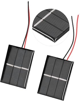 Mini Solar Panels, Polysilicon Micro Mini Glue Power Solar Cells 0.4W 1.5V 43x55mm Solar Cells Kit Solar Panel Module for Advertising Lights