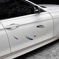 Vista 3 de Calcomanías de vinilo para automóvil, cubierta transparente de plumas de pájaro, impermeables, para parachoques de automóviles, motocicletas