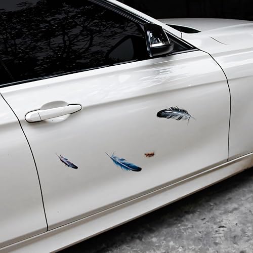 Miniatura 3 de Calcomanías de vinilo para automóvil, cubierta transparente de plumas de pájaro, impermeables, para parachoques de automóviles, motocicletas,