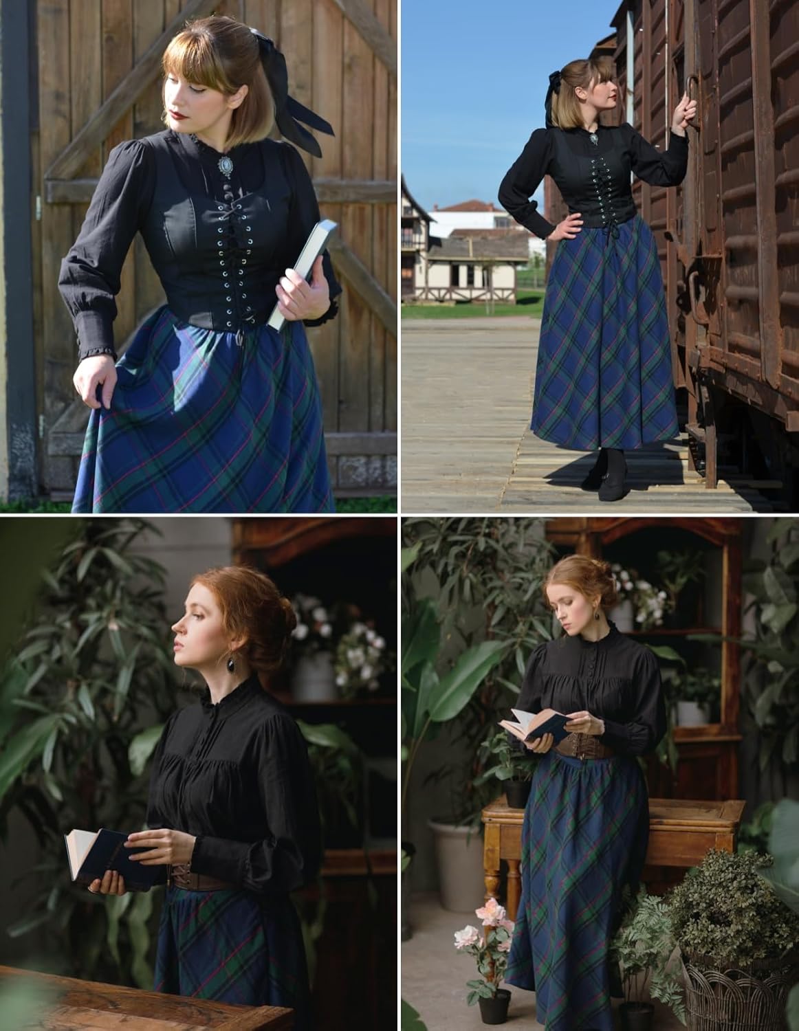 SCARLET DARKNESS Gothic Victorian Blouse Tops for Women 2026 Cotton Long Sleeve Renaissance Shirt - Image 7