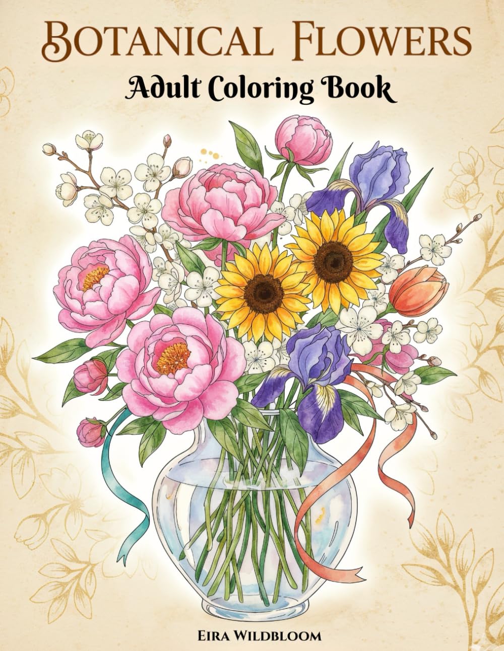 Botanical Flowers: An Adult Coloring Book with Bouquets, Peonies, Irises, Sunflowers, Wreaths, Patterns & Relaxing Botanical Designs