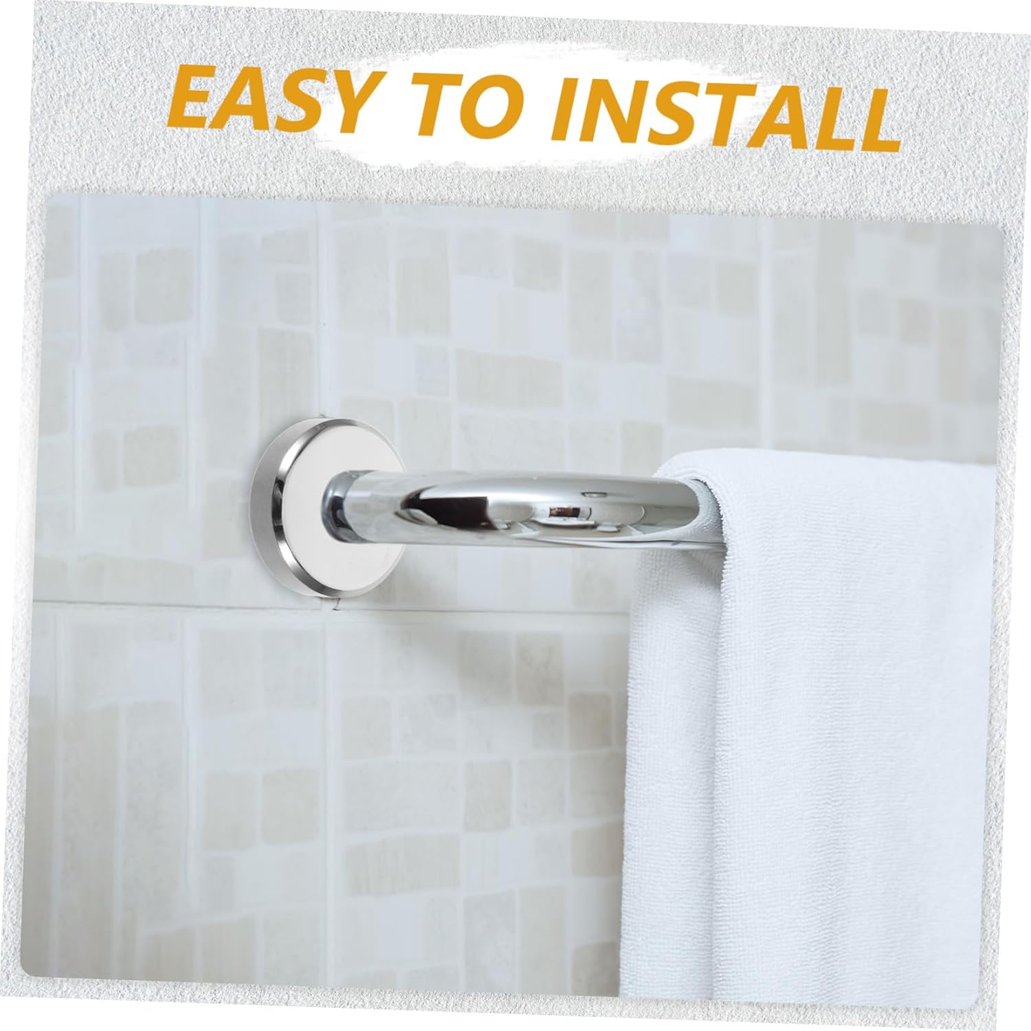 2pcs Silver Stainless Steel Towel Bar Base Gasket Mounting Bracket | 5.10 X 5.10x1.00cm Size, Quick Detachable Design, Laundry Room and Kitchen Use