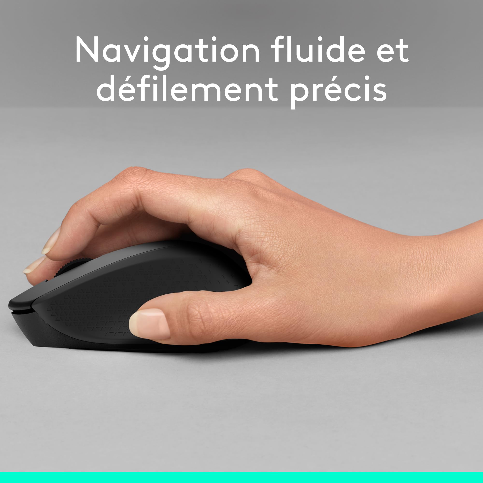 Logitech M330 Silent Plus Souris Sans Fil, Récepteur Nano USB 2,4GHz, Résolution Capteur Optique 1000 ppp, Pile Durée 2 ans, Compatible PC, Mac, Ordinateur Portable, Chromebook - Noir