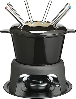 MasterClass Kitchen Craft Fondueset, Gjutjärn, Svart, 12 x 17 x 22 cm - Amazon Deal & Rabatt