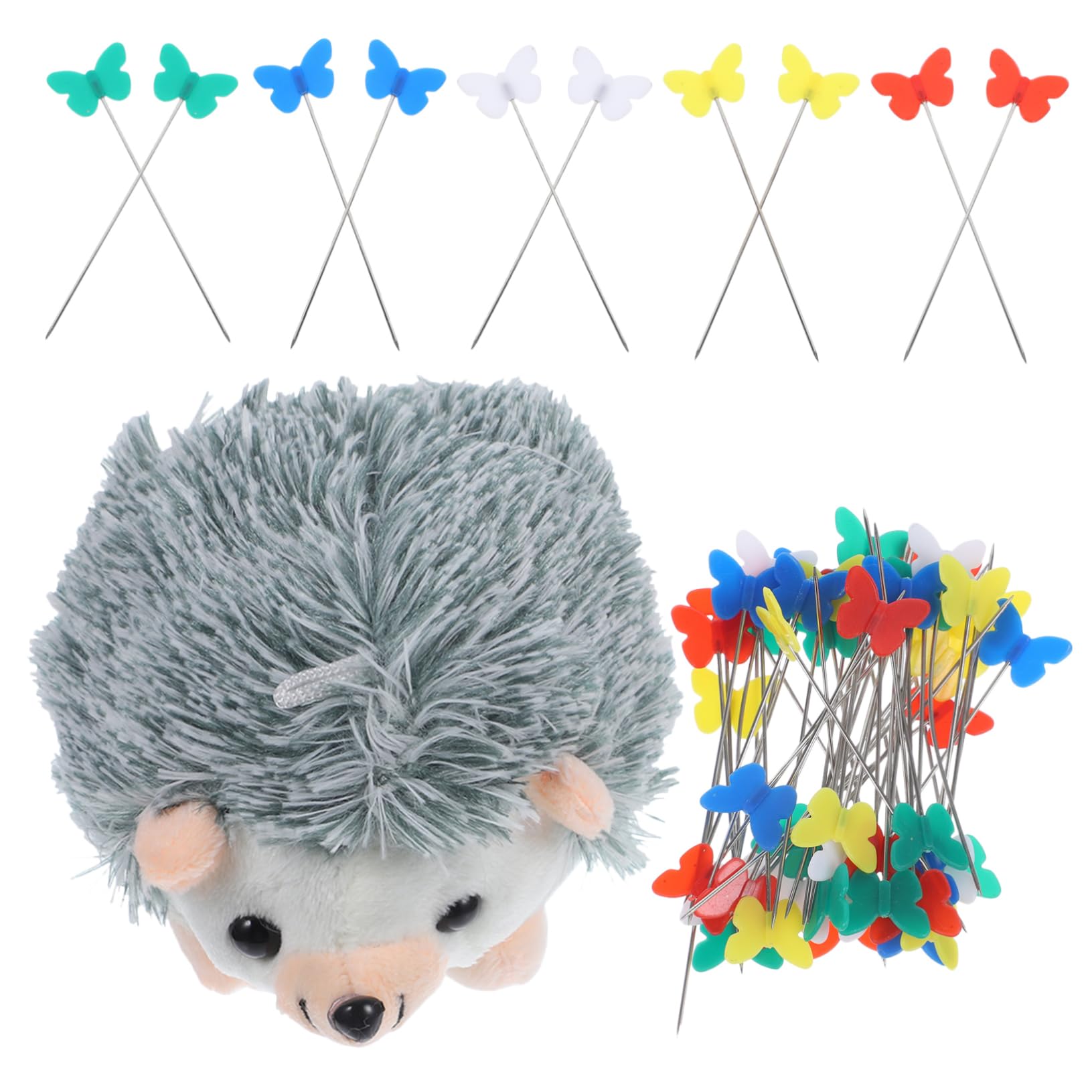 EXCEART 5juegos Alfiletero De Cartón Forma De Erizo Organizador De Agujas De Coser Diseño Bonito y Práctico Para Manualidades y Costura Incluye Almohadillas De