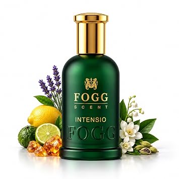 Fogg Intensio Eau De Parfum for Men, 100ml | Long Lasting Mens Perfume | Bergamot, Lemon, Lavandin, Cedar, Cardamom, White Musk & Amber Fragrance