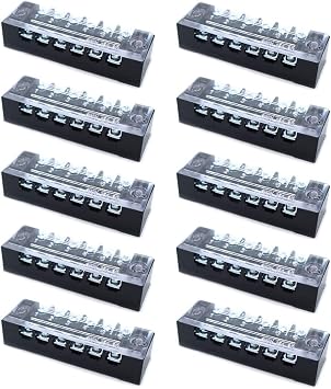 Sscon 600 V 15 A 6 موقف صف مزدوج سلك حاجز كتلة محطة قطاع TB-1506 حزمة من 10