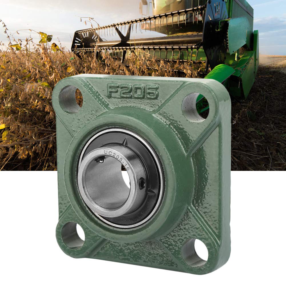 BORDSTRACT Ucf205/205-16 Pillow Block Bearings, 30mm/25.4mm Inner Diameter, High Strength Steel, Pre Lubricated: Square Bearing for Various Machinery