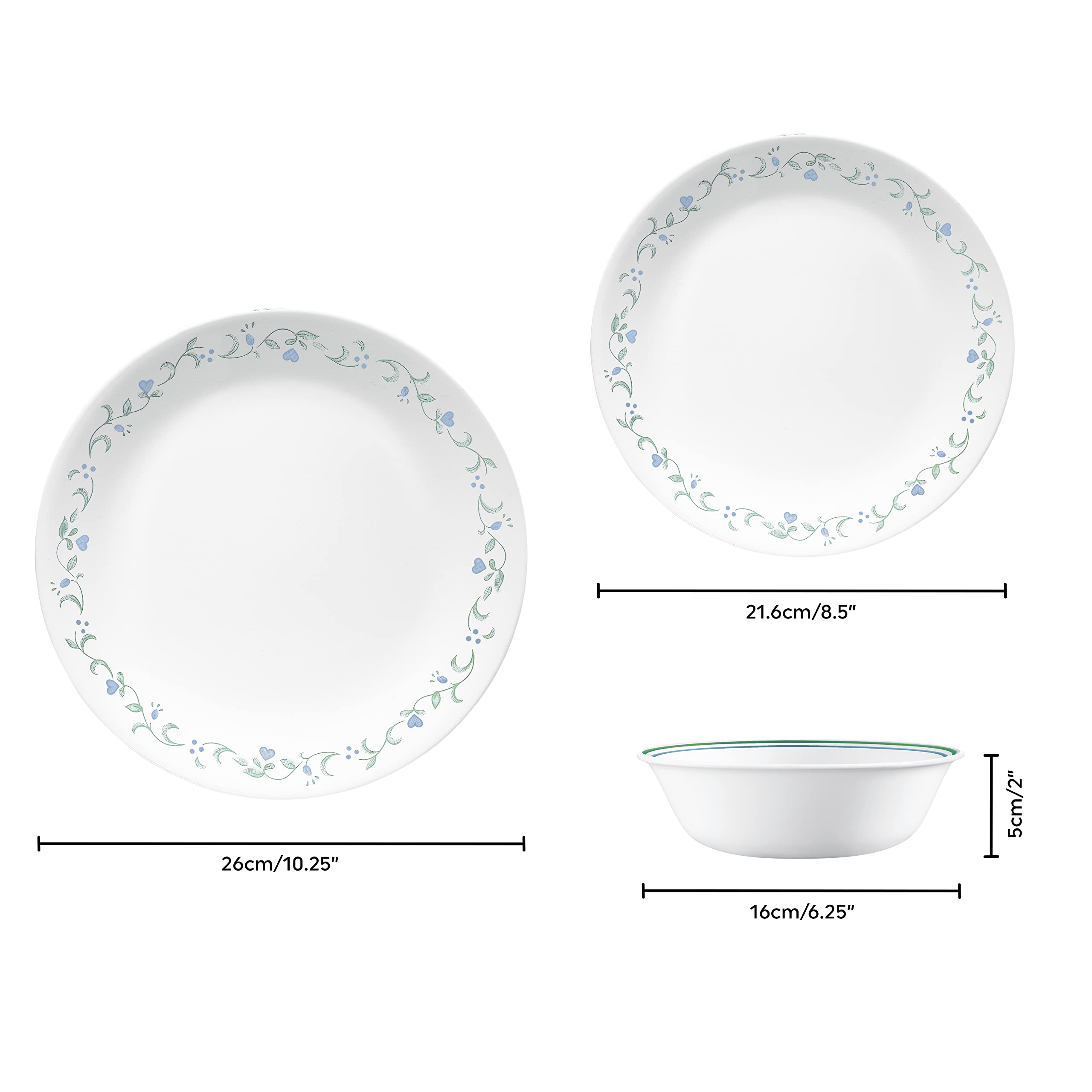 Corelle 1146844 Zestaw zastawy stołowej (zestaw 12 sztuk, wiejski domek)