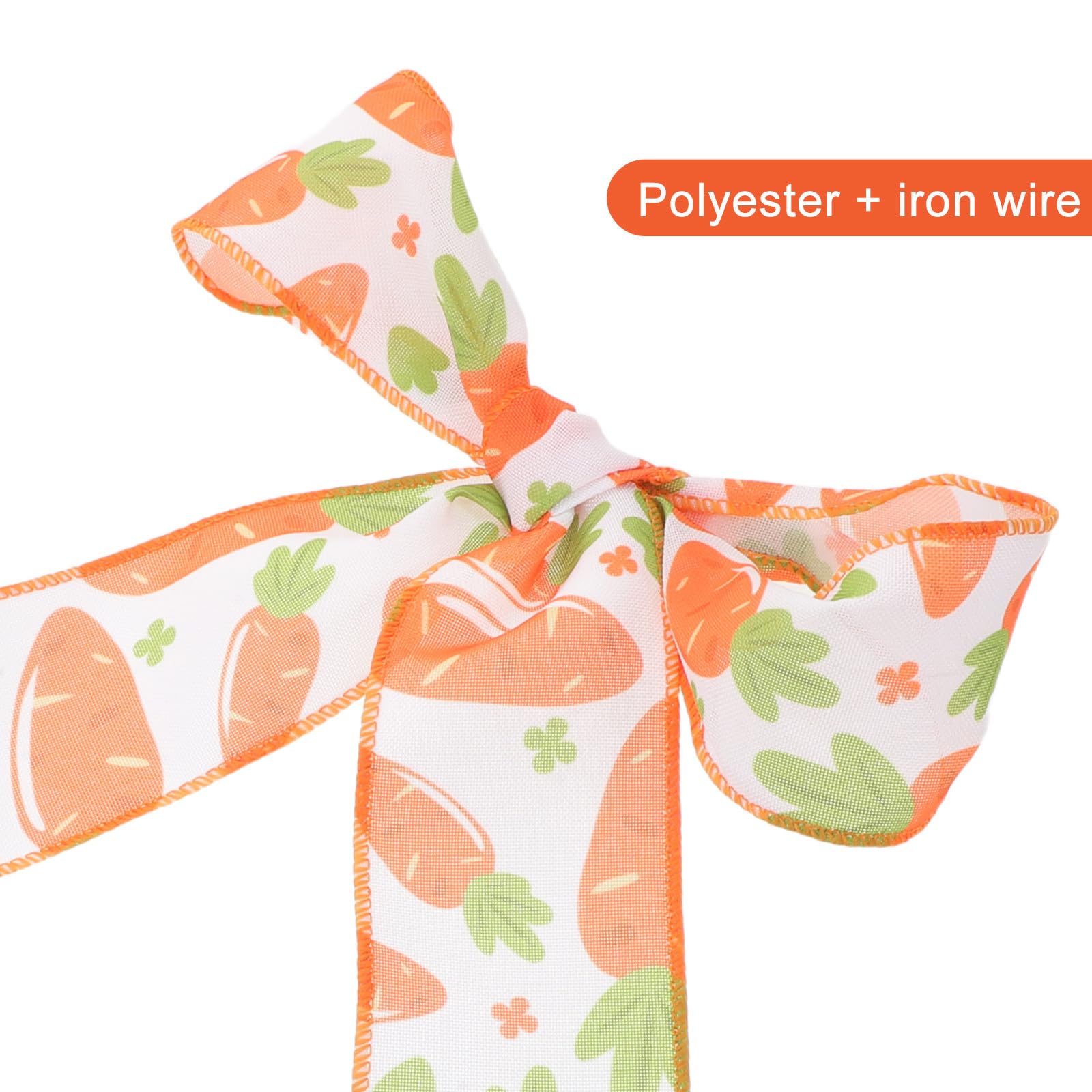 Healeved 5 Stück Buntes Osterband mit Drahtkante 6,35cm Breit aus Polyester und Eisen Vielseitiges Dekoband für Ostern und Geschenkverpackungen bei Frühlings und Festtagsfeiern