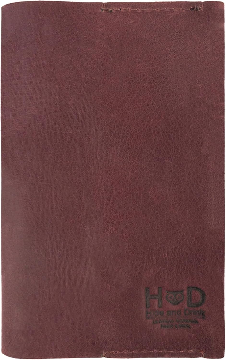 Hide & Drink, Pocket-Sized Memo Books Cover Compatible with Field Notes (3.5 x 5.5 in.) Journal Case with Card Slot, Refillable Travelers Notebook, Full Grain Leather, Handmade, Bourbon Brown