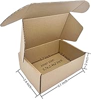 Vista 2 de Cajas de envío pequeñas de 6 x 2.6 x 2 pulgadas, paquete de 50 cajas de envío de cartón corrugado, caja de correo móvil para negocios