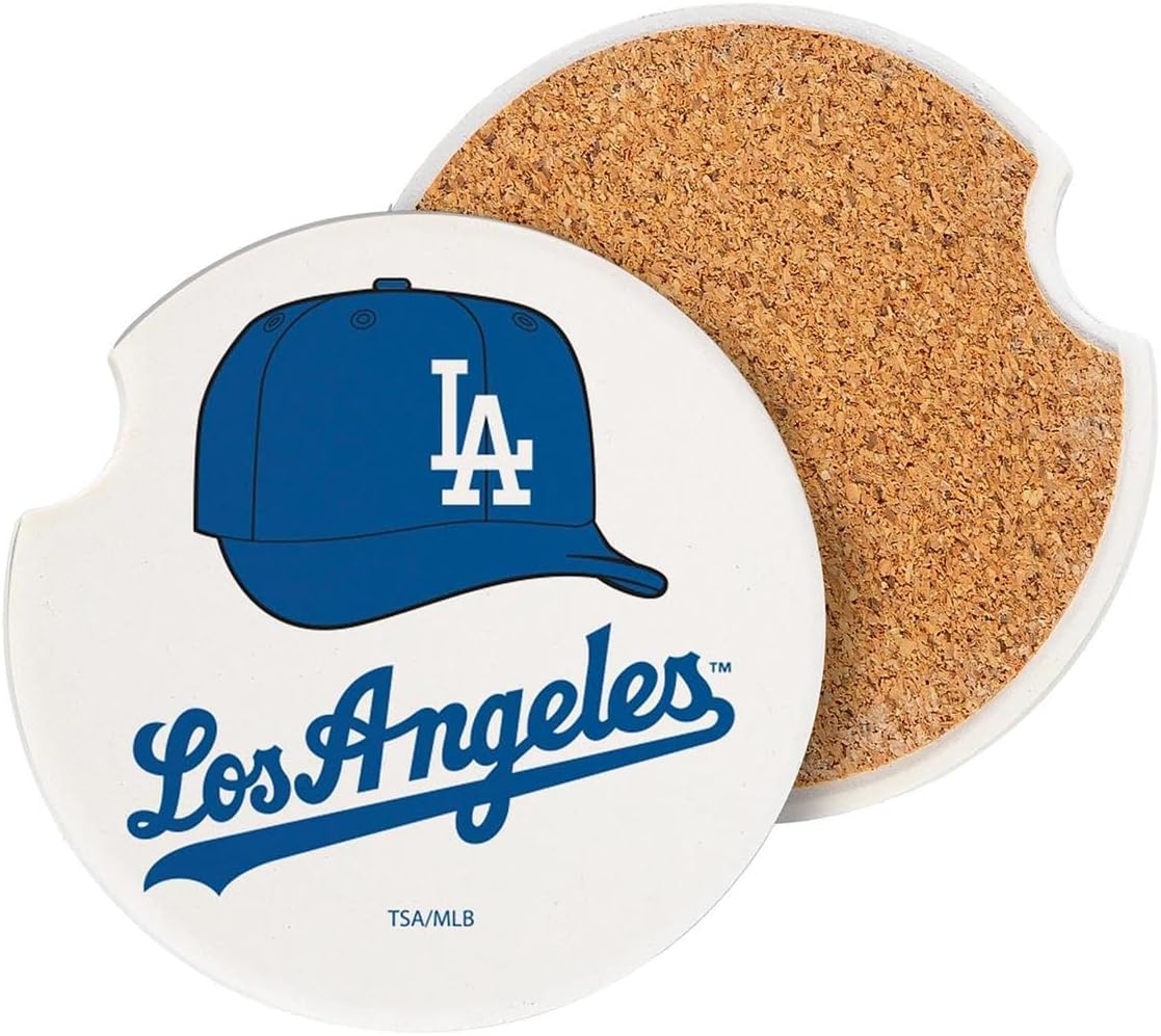 Dodgers Car Coasters, 2-Pack by Team Sports America