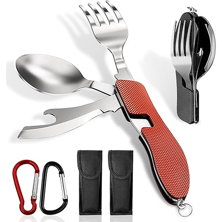 US Army 3-Piece Field Cutlery Set – Stainless Steel Camping Utensils, Military Style