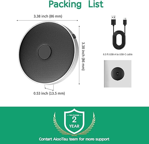 Miniatura 6 de Micrófono USB para conferencias sin altavoz, micrófono de computadora USB de escritorio, tecnología de cancelación de ruido, grabación, Skype, clase