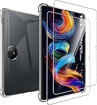 MEMELOKA Custodia per TCL Tab Nxtpaper 11 Plus 11.5 Pollici + 2 Pezzi Vetro Temperato, Cover Protezione in TPU Morbido Ultra-Sottile con Airbag in Silicone Rinforzato