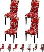Vista 135 de JQinHome 6 fundas protectoras para sillas de comedor, de alta elasticidad, extraíbles y lavables, para el hogar, fiesta, hotel, ceremonia de boda