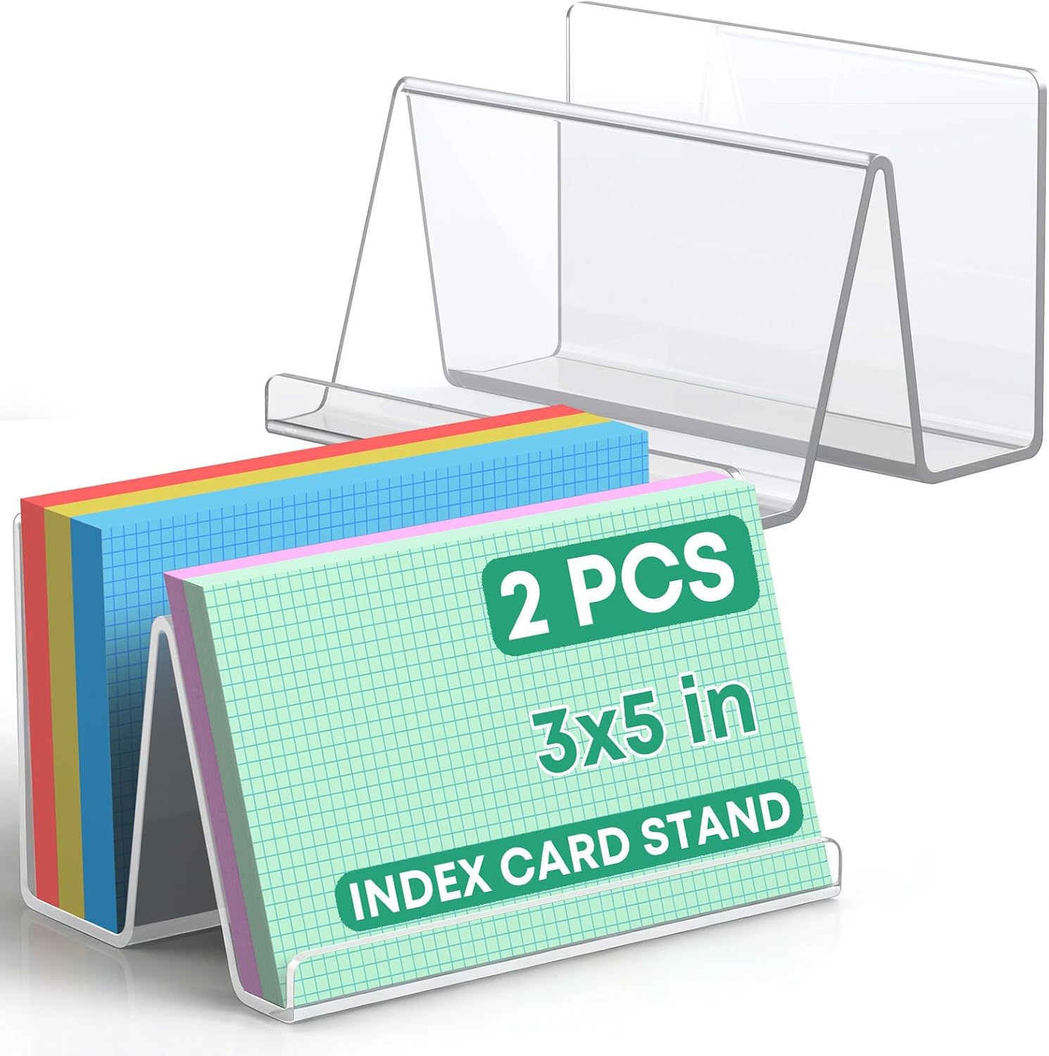 Uniclife 2 Pack 8 x12 cm Business Card Holder, 12,7x 8,1x 8,1 cm, Clear ...