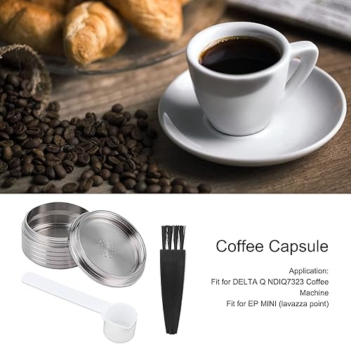 Miniatura 3 de Cápsula de café cápsula de café reutilizable con cepillo de cuchara ajuste cápsula de acero inoxidable multifuncional Q cápsulas de café para