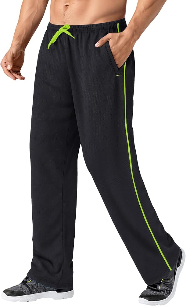 Amazon.com: MAGNIVIT Men's Sweatpant with Zipper Pockets Open