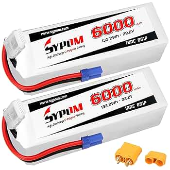 KYPOM battery キーポン バッテリ 新品未使用　6000mAh 6S KK HOBBY】 バランス充電端子付 リポバッテリー KYPOM K6 22.2V