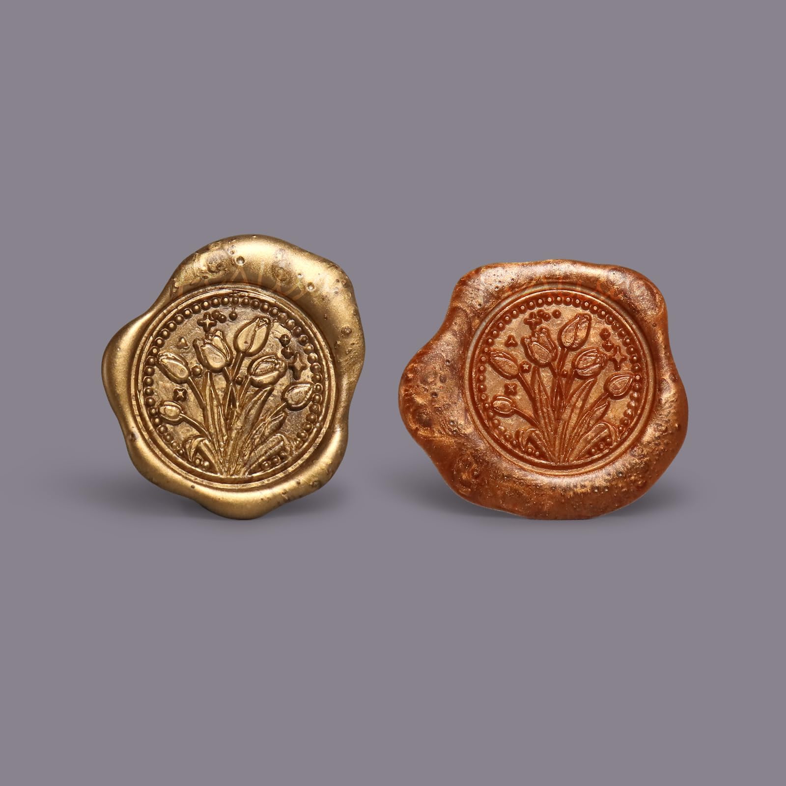 fsalisa Botanical Sealing Wax Stamp Head Tulip Brass Head without Handle Flower Plant Wax Seal Stamp Head Embellishment Wedding Invitations - Image 4