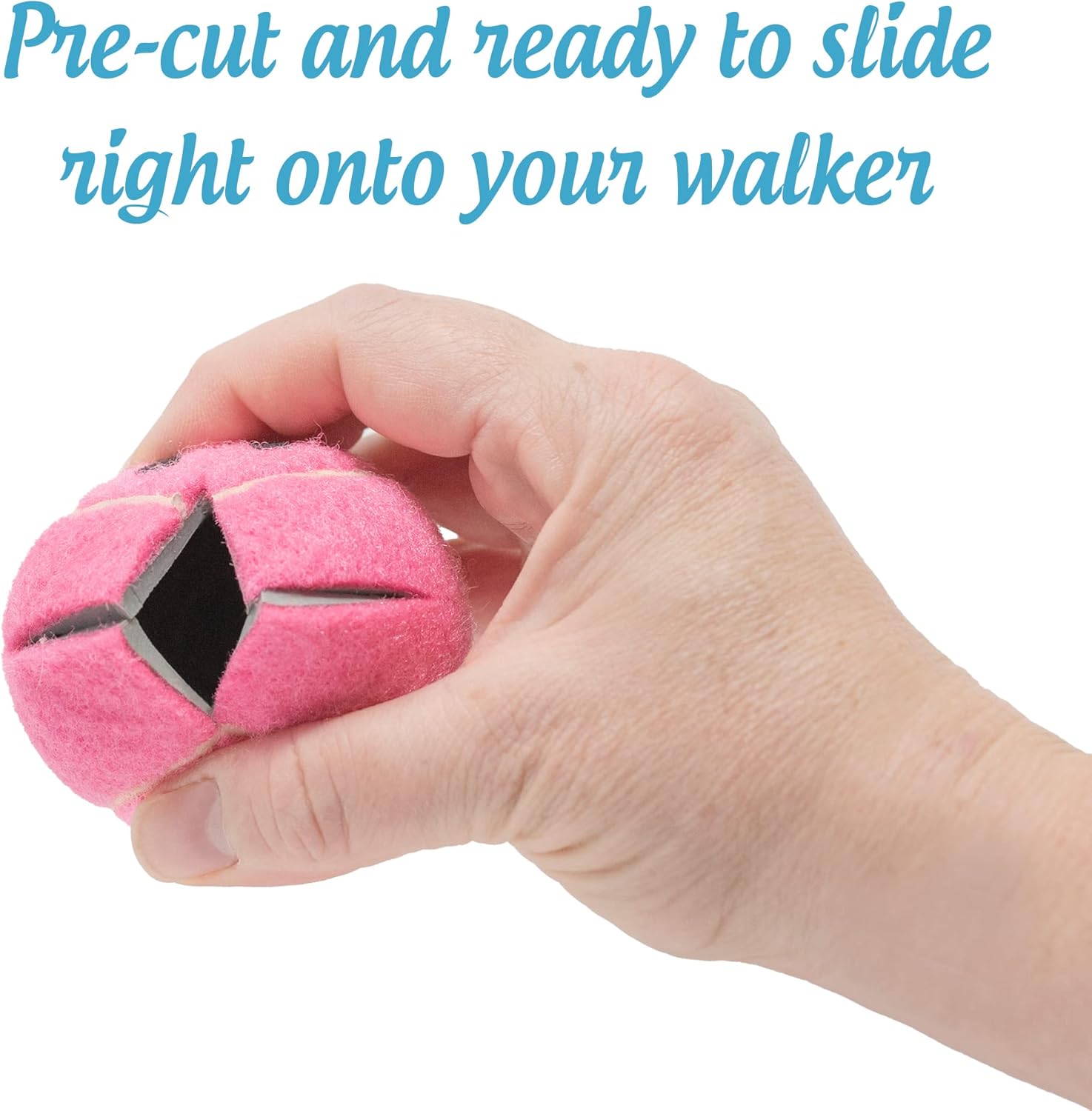 Pre-Cut Walker Glide Balls - 15 Colors & Styles (Smiley - Pink) : Sports & Outdoors