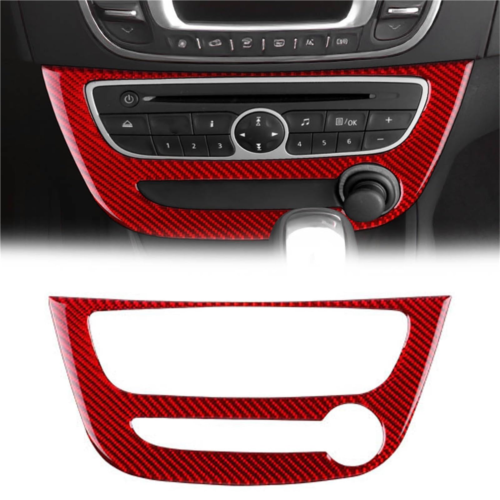Interior Decoration for Renault Fluence/Megane 2009-2014 Carbon Fiber Sticker LHD RHD Central Switch Interior Panel Accessories