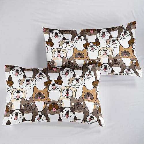 Miniatura 6 de QOOMO Juego de sábanas de perro Kawaii para niños, juego de sábanas de 16 pulgadas de profundidad de dibujos animados para niños, niñas, niños y